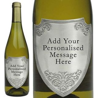 sancerre with personalised pewter wine label by giftsonline4u