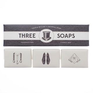 gentleman trio of soaps by men's society