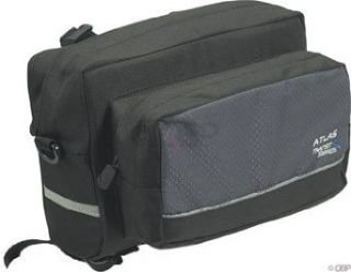 Axiom Atlas Handlebar Bag 323 Cubic Inches Black/Silver  Bike Handlebar Bags  Sports & Outdoors