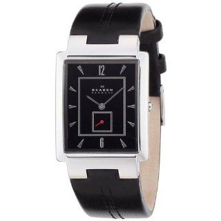 Skagen Men's Black Leather Watch #324LSLB Skagen Watches