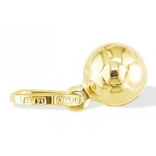 14k Yellow Italian Gold Small Soccer Ball Sports Charm Pendant Soccer Jewelry Jewelry