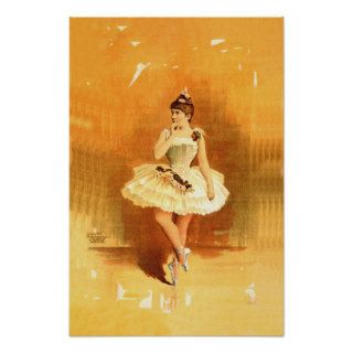 Vintage Performing Arts Poster Ballerina Girl 1890