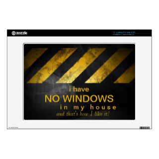 Anti Windows Funny Caution Tape 13" Laptop Skin