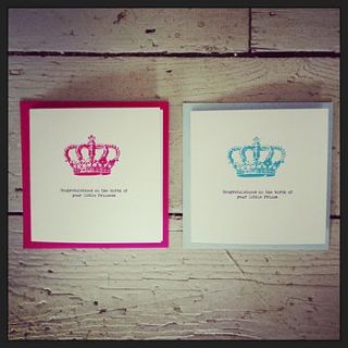 royal baby inspired new baby card by made with love designs ltd