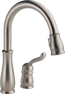 Delta 978 SS DST Leland Single Handle Pull Down Kitchen Faucet, Stainless   Touch On Kitchen Sink Faucets  