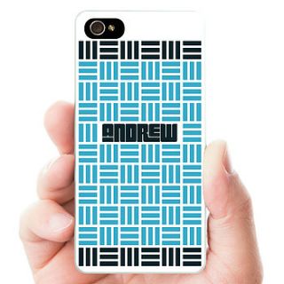 personalised parquet pattern hard phone case by flaming imp