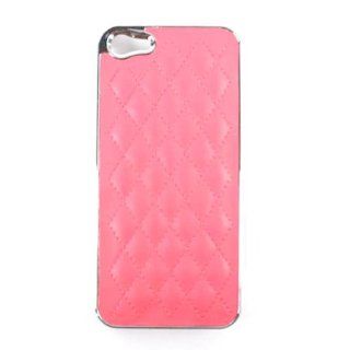 APPLE IPHONE 5 D18 HOT PINK FABRIC QUILTED ACCESSORY CASE SNAP ON PROTECTOR Cell Phones & Accessories