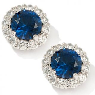 Jean Dousset Absolute and Created Sapphire Earrings