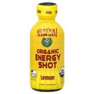 Guayaki Organic Lemon Energy Shot (12x2oz)  Energy Drinks  Grocery & Gourmet Food
