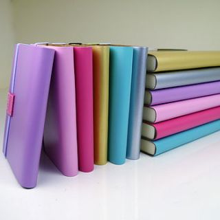 pastel leather notebook by begolden