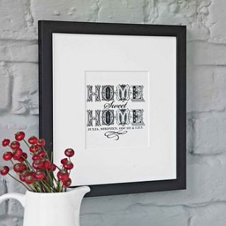 personalised new home art print by letterfest