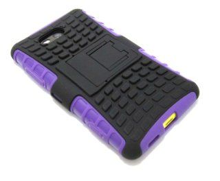 Cell Nerds NerdShield Armor Case Cover with Built In Kickstand Purple and Black for Nokia Lumia 820 (AT&T) Cell Nerds Packaging Cell Phones & Accessories