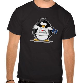Michigan penguin t shirt