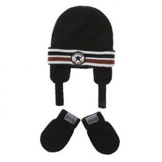 Converse All Star Baby Boy Striped Knit Hat & Mittens Set, 12 24 months Clothing