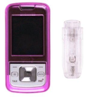 Snap On Case with Ratcheting Belt Clip for Samsung SPH M330, Dark Pink Cell Phones & Accessories