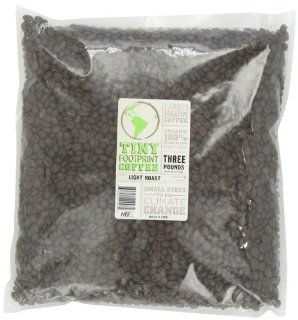 Tiny Footprint Coffee Organic Light Roast Whole Bean Coffee, 3 Pound Bag  Grocery & Gourmet Food