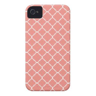 Pink Quatrefoil Clover iPhone 4 Case Mate Cases