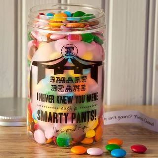 retro sweets jar chocolate smart beans by ellie ellie