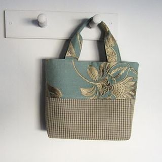 lily button town bag gold and tweed by lily button treasures