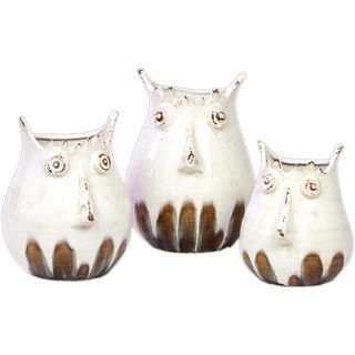 Urban Trends Collection Ceramic Owl (Set of 3) Urban Trends Collection Accent Pieces