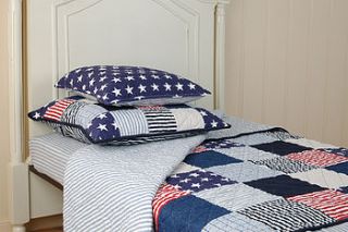 american style kingsize patchwork quilt by coast and country interiors