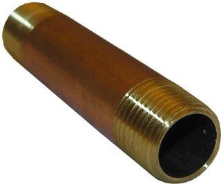LASCO 17 9453 1/2 Inch by 4 Inch Red Brass Pipe Nipple   Pipe Fittings  