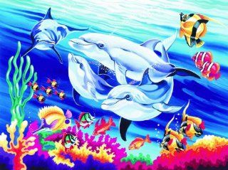 Paint By Numbers Large Dolphins Painting Toys & Games