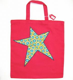 colourful star tote bag by zozos