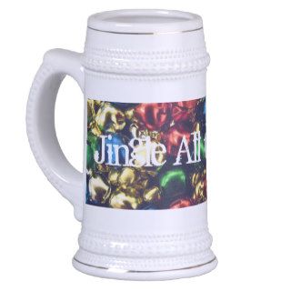 Jingle All the Way Multi Color Bells Stein Mugs