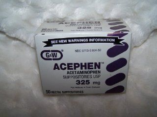 Acephen Acetaminophen Suppositories 325mg, 50 CT Health & Personal Care
