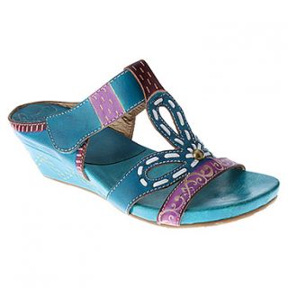 Spring Step Siam  Women's   Turquoise Multi Leather