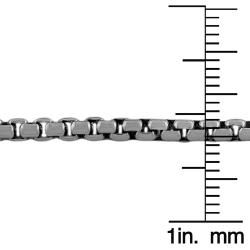 Fremada Rhodium plated Silver 3.8 mm 20 inch Round Box Chain Fremada Sterling Silver Necklaces