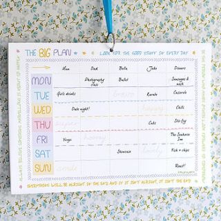 weekly planner pad by the green gables