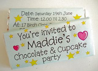 personalised party bag chocolates by tailored chocolates and gifts