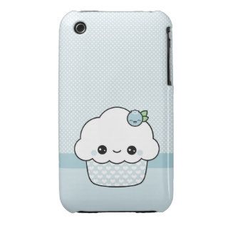 Cute Blueberry Cupcake iPhone 3 Cases
