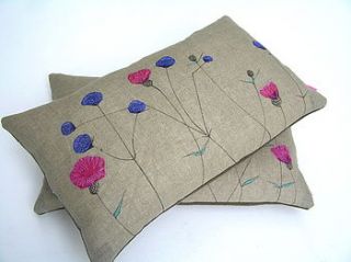 wildflower cushion by mogwaii design