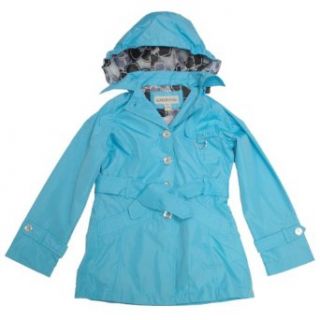 London Fog Girls 7 16 Trench Coat (10/12, Blue) Clothing