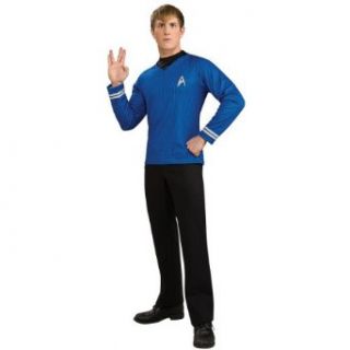 Deluxe Mr. Spock Shirt Costume   Plus Size   Chest Size 46 50 Adult Sized Costumes Clothing