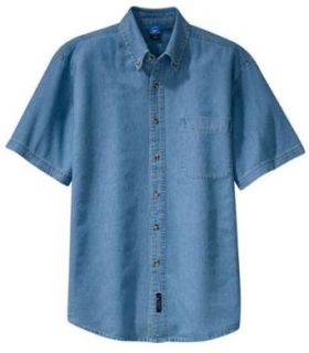 Short Sleeve Value Denim Shirt (Big and Tall and Regular Sizes) at  Mens Clothing store Button Down Shirts