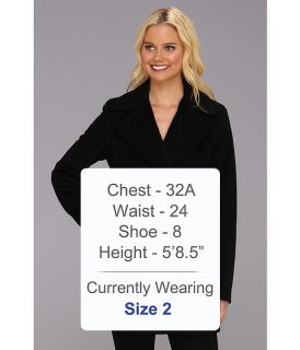Calvin Klein Luxe Womens Outerwear Walker Coat Black