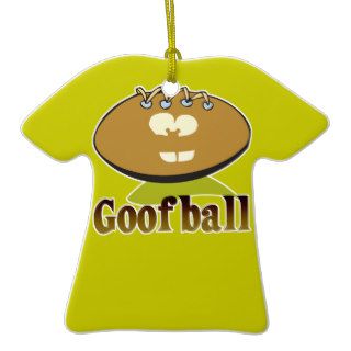 GOOFBALL funny football cartoon character Christmas Ornaments