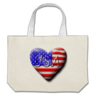 USA Flag Heart Bag