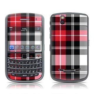 Red Plaid Design Skin Decal Sticker for Blackberry Bold 9650 Cell Phone Cell Phones & Accessories