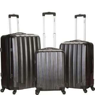 Rockland Luggage Metallic 3 Piece Hardside Spinner Set