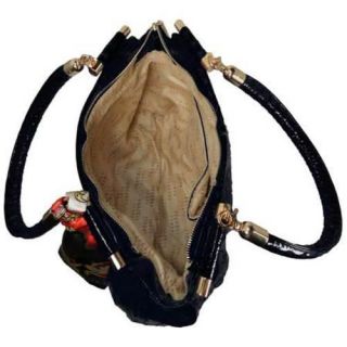 Women's Vecceli Italy AS 180 Black Leather Vecceli Italy Shoulder Bags