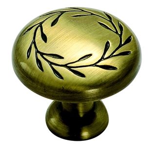 Amerock Inspirations Elegant Brass Decorative Knob (Pack of 5) Amerock Cabinet Hardware
