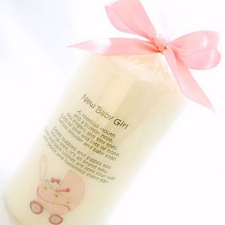 personalised baby candle by a touch of verse