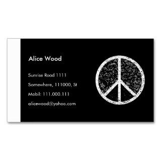 PEACE Profile Card Business Card Template
