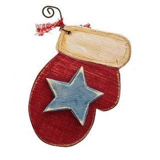 christmas mitten tree decoration by rose cottage