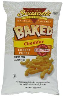 Michael Season's Baked Cheddar Cheese Puffs, 5.5 Ounce Bags (Pack of 12)  Snack Puffs  Grocery & Gourmet Food